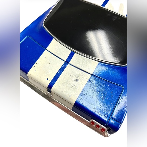 Vintage 2000 1966 Ford Mustang GT 350 Muscle Machines 1:18 Blue / White Stripes - Picture 5 of 12